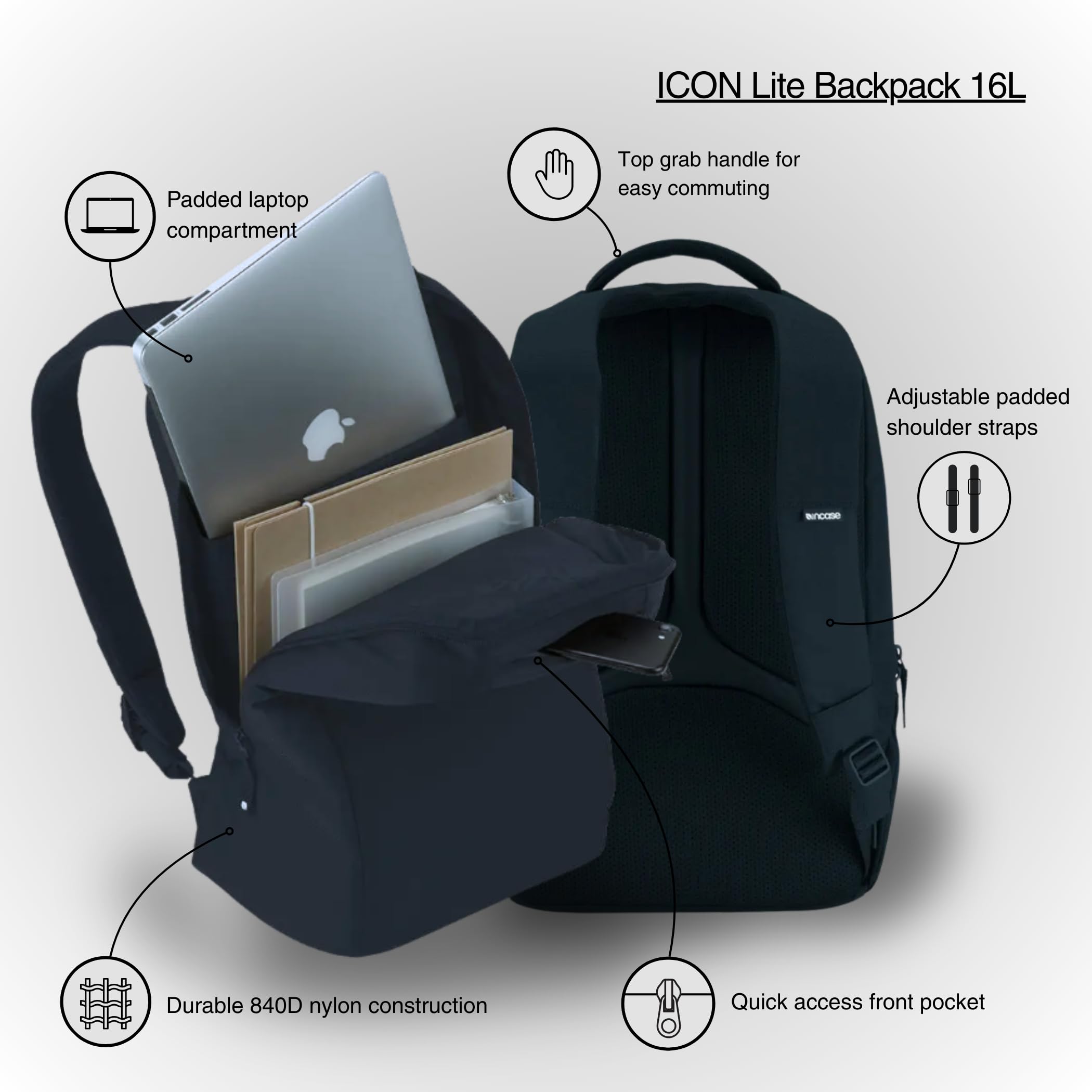 Incase Icon Lite Backpack, Navy : Amazon.com.au: Computers